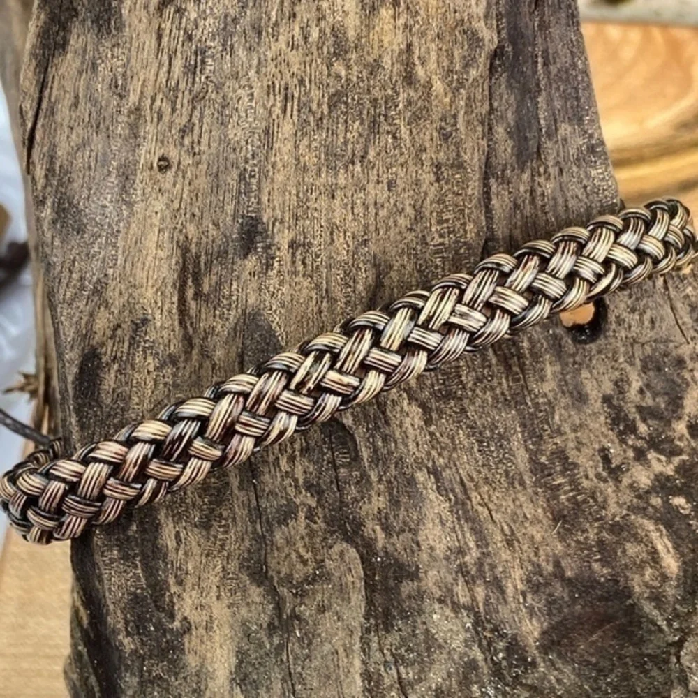 Mens Bracelets Bundle Adjustable Leather and Hemp Matte Onyx Stone Beads
